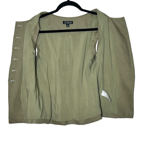 NWT J. Crew Linen Cutaway Vest Top in Green, C1544, Size M (10) - Picture 8 of 12